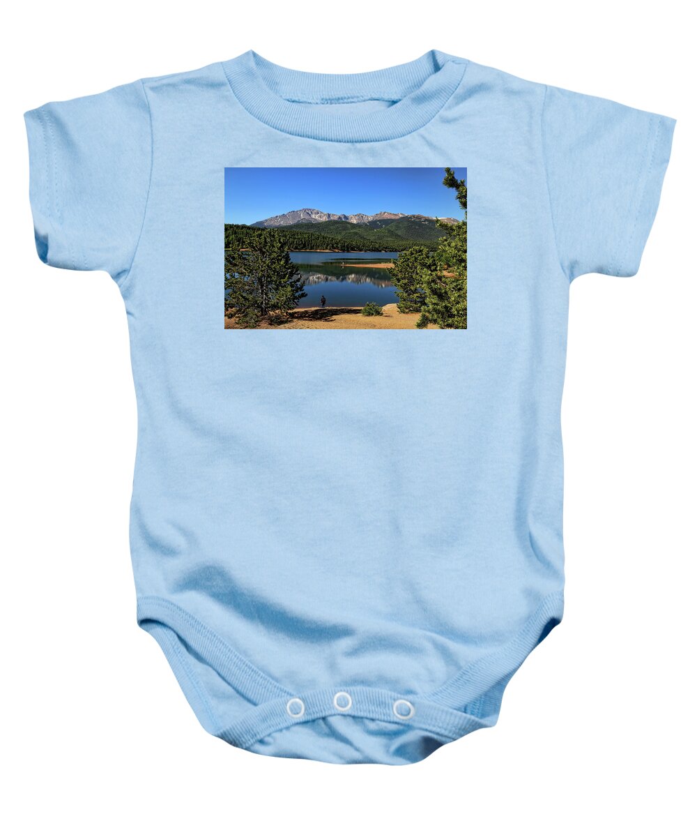 Crystal Creek Baby Onesie featuring the photograph Crystal Creek Reservoir 2 by Judy Vincent