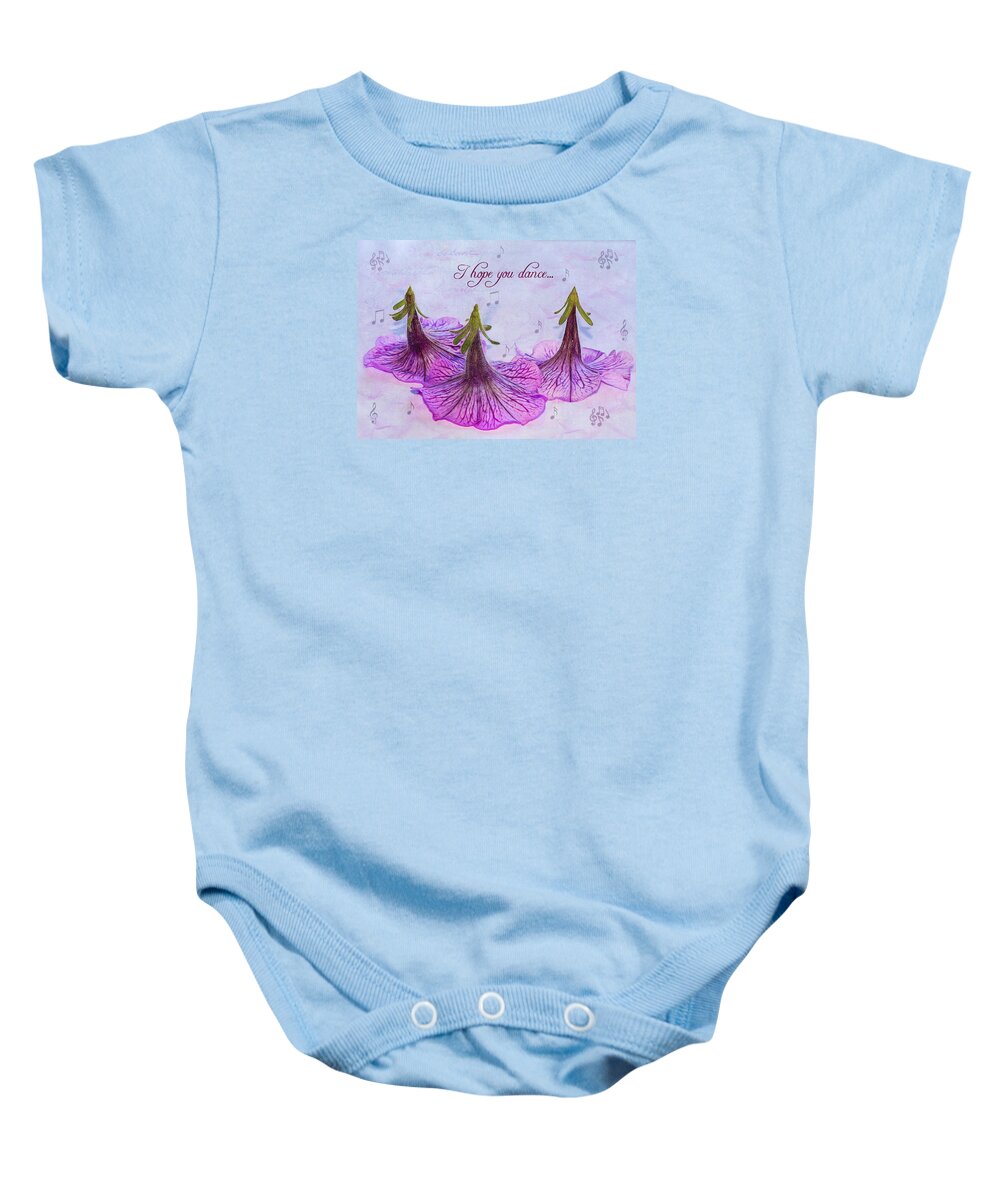 Petunia Baby Onesie featuring the photograph Dance by Cathy Kovarik