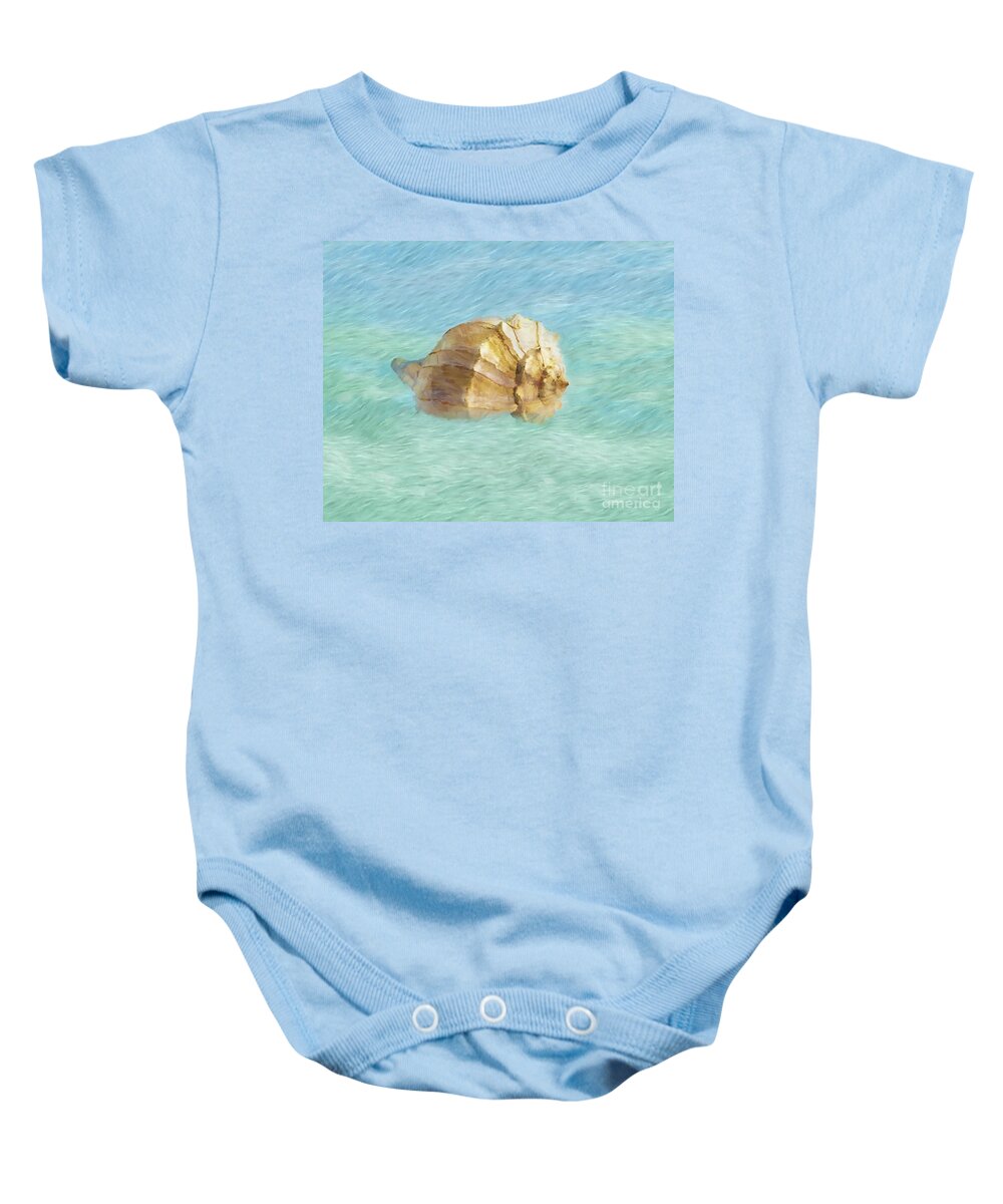Shell Baby Onesie featuring the photograph Dancing With the Sea by Betty LaRue