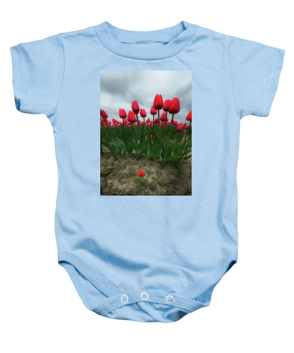 Roozengaarde Baby Onesie featuring the photograph David by Ryan Manuel