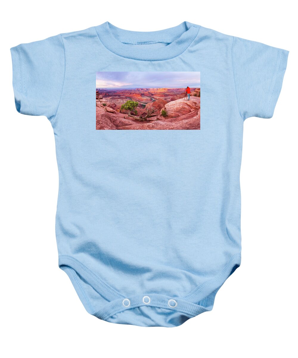 American Baby Onesie featuring the photograph Dead Horse Point Panorama by Alex Mironyuk