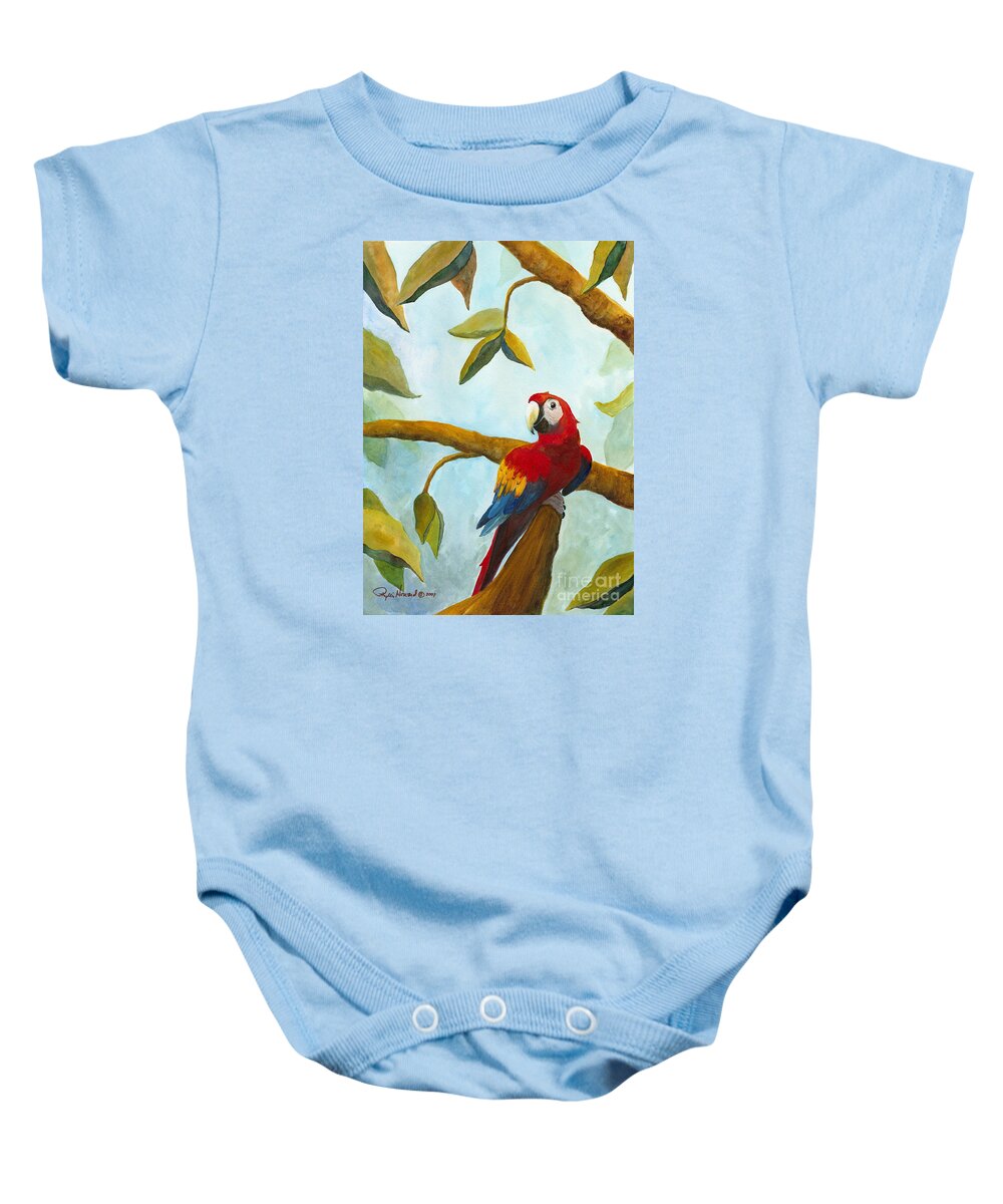 Mccaw Baby Onesie featuring the painting Dont Worry Be Happy by Phyllis Howard