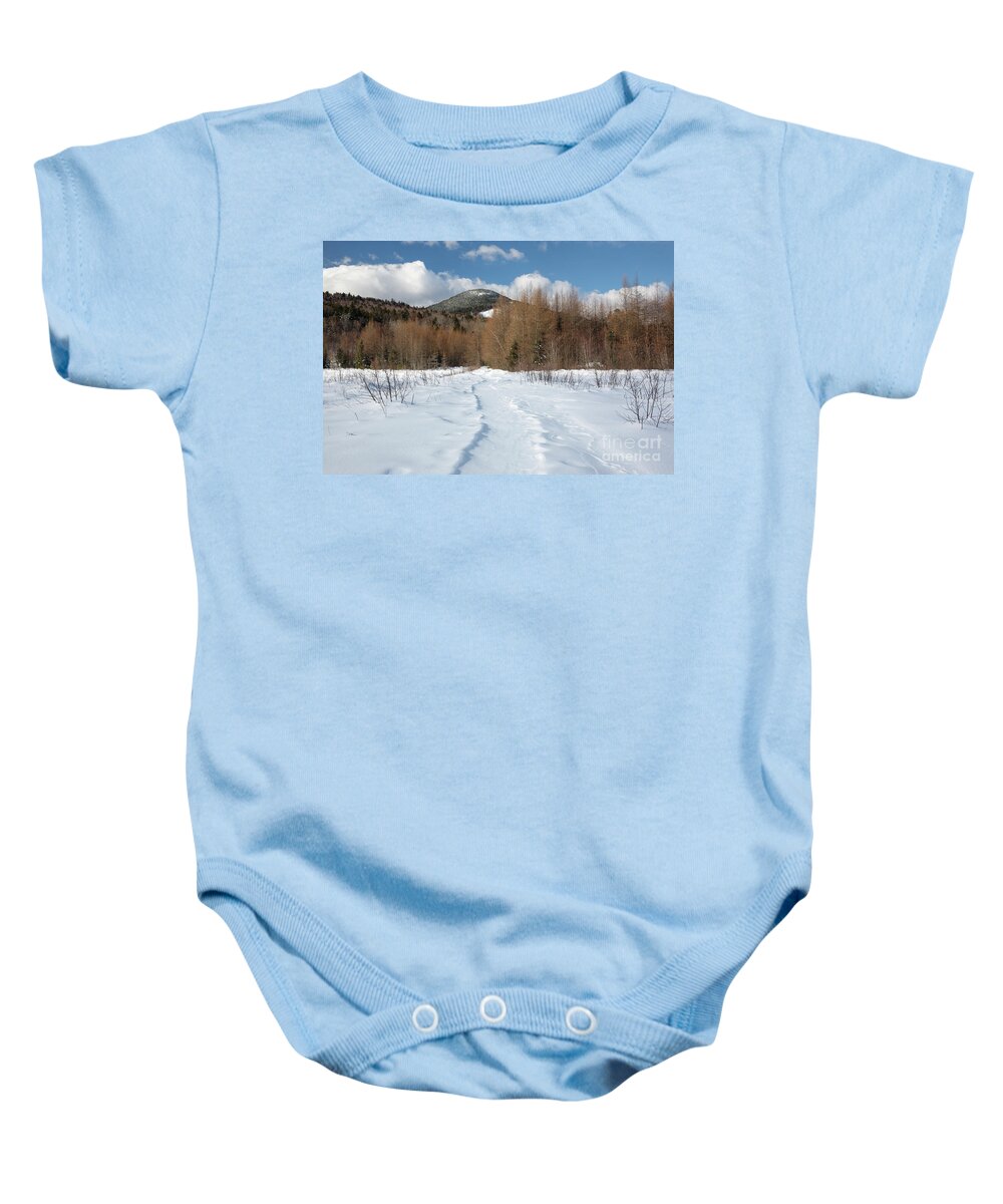 Albany Baby Onesie featuring the photograph Downes - Oliverian Brook Ski Trail - White Mountains New Hampshire by Erin Paul Donovan