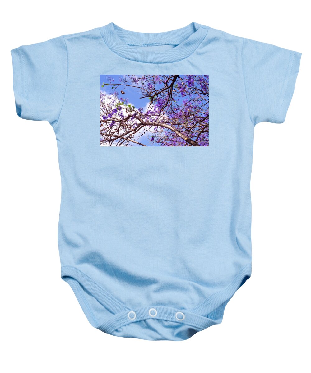 Jacaranda Baby Onesie featuring the photograph Dream of Spring by AM FineArtPrints
