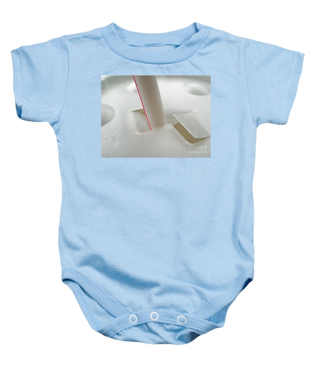 Carryout Baby Onesie featuring the photograph Drinking Straw through Top of Carryout Cup by William Kuta