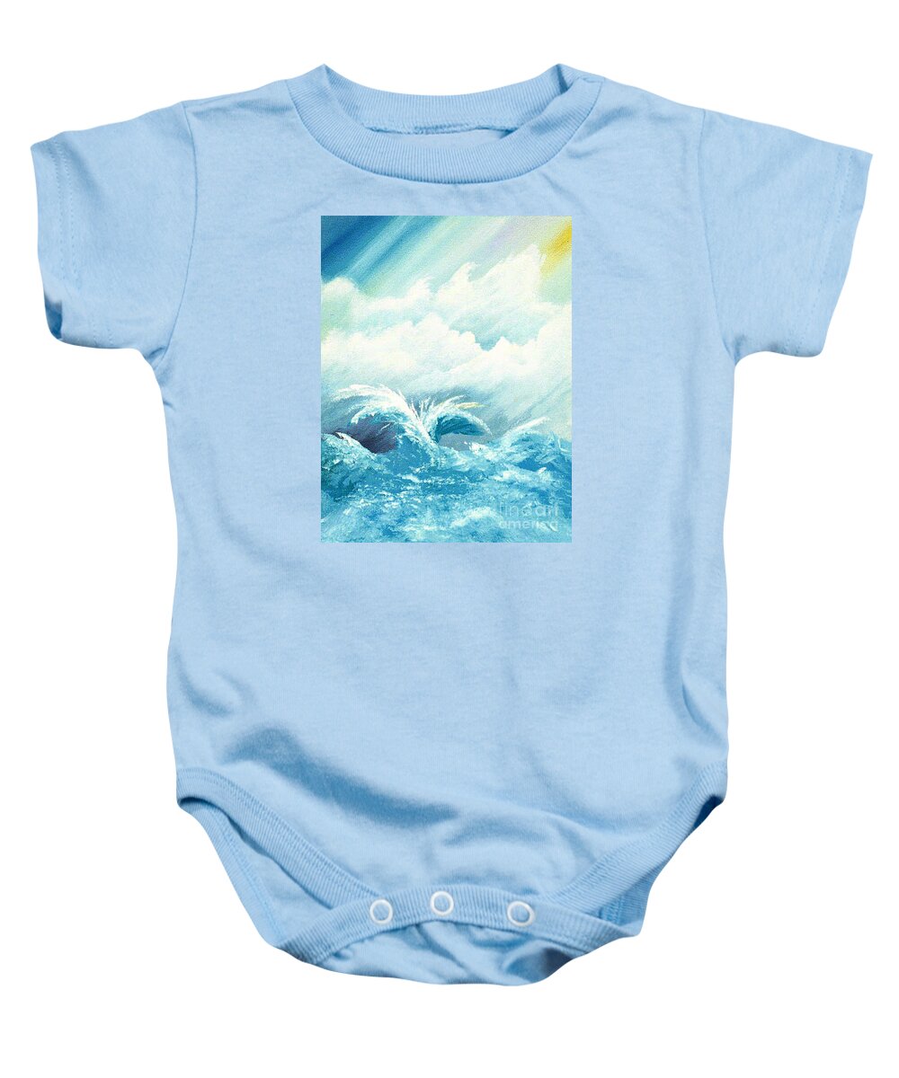 Painting Of Water Baby Onesie featuring the painting Emotion by David Neace