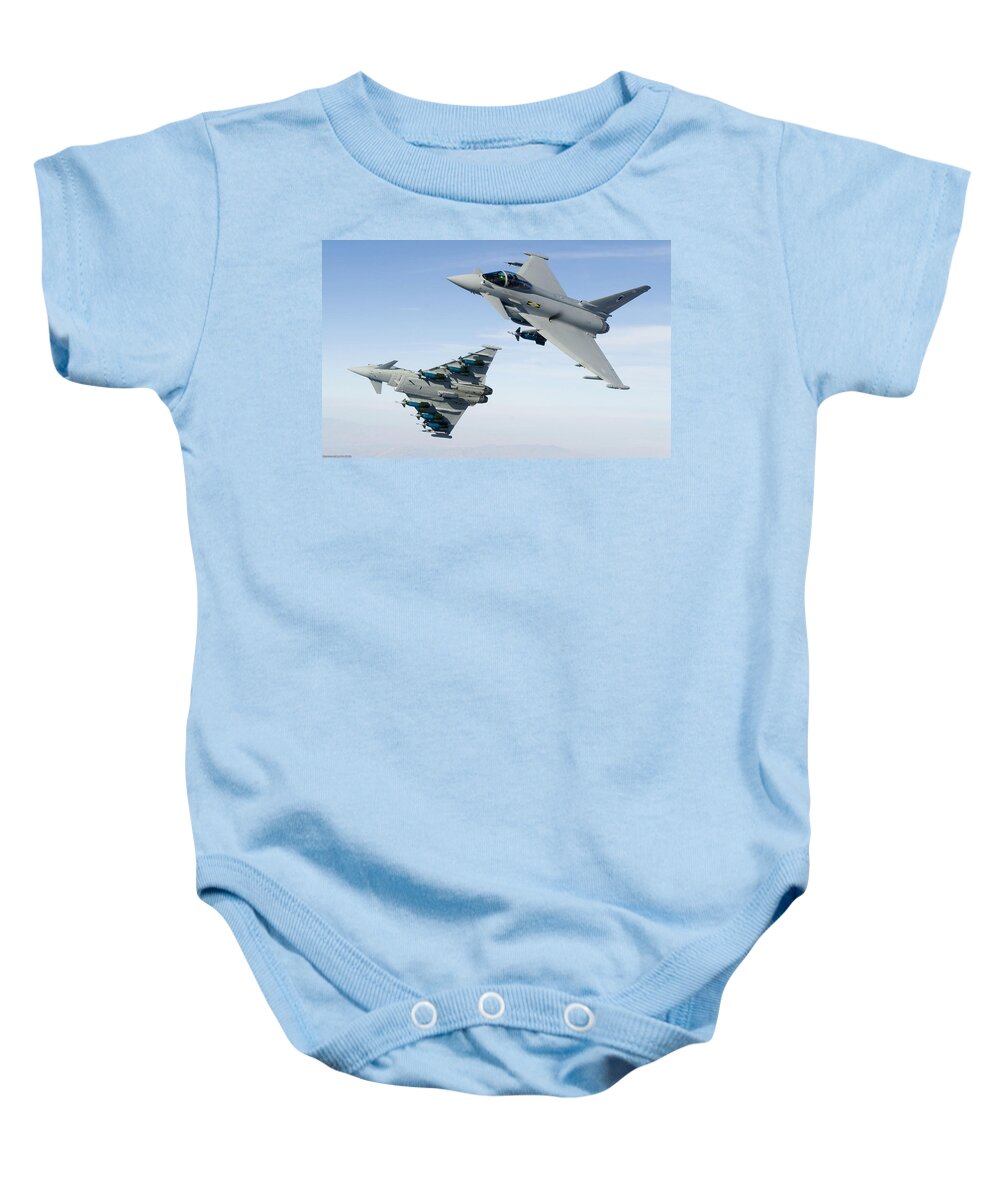 Eurofighter Typhoon Baby Onesie featuring the photograph Eurofighter Typhoon by Jackie Russo