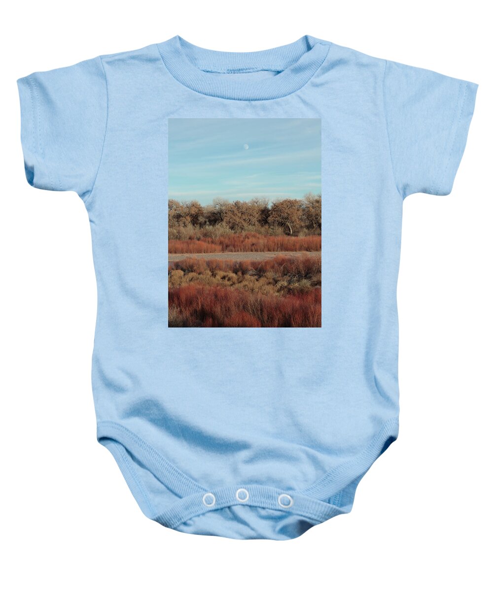 Fall Baby Onesie featuring the photograph Fall Colors in the Bosque by David Diaz