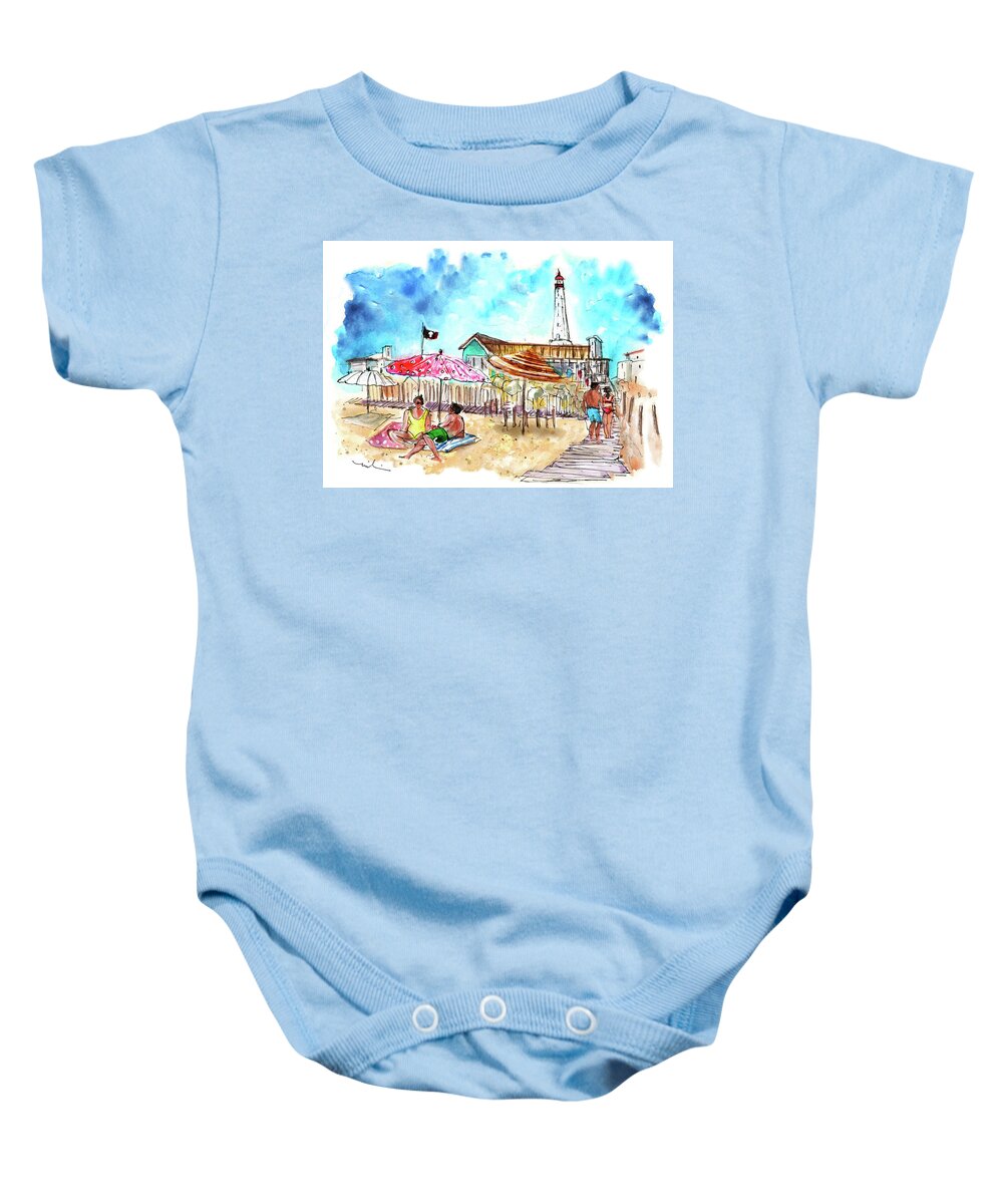 Travel Baby Onesie featuring the painting Farol Island 07 by Miki De Goodaboom