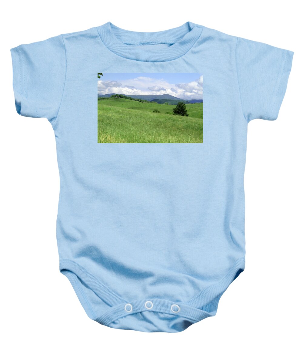 Field Baby Onesie featuring the photograph Fields and hills by Emanuel Tanjala