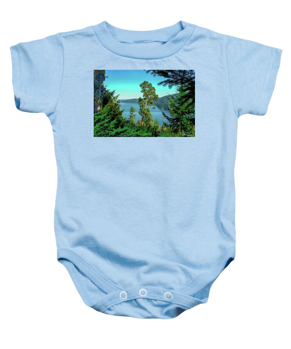 British Columbia Baby Onesie featuring the photograph Fjord by Patrick Boening
