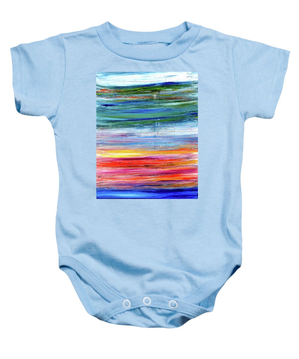 Colour Baby Onesie featuring the painting Flow by Lisa Lipsett