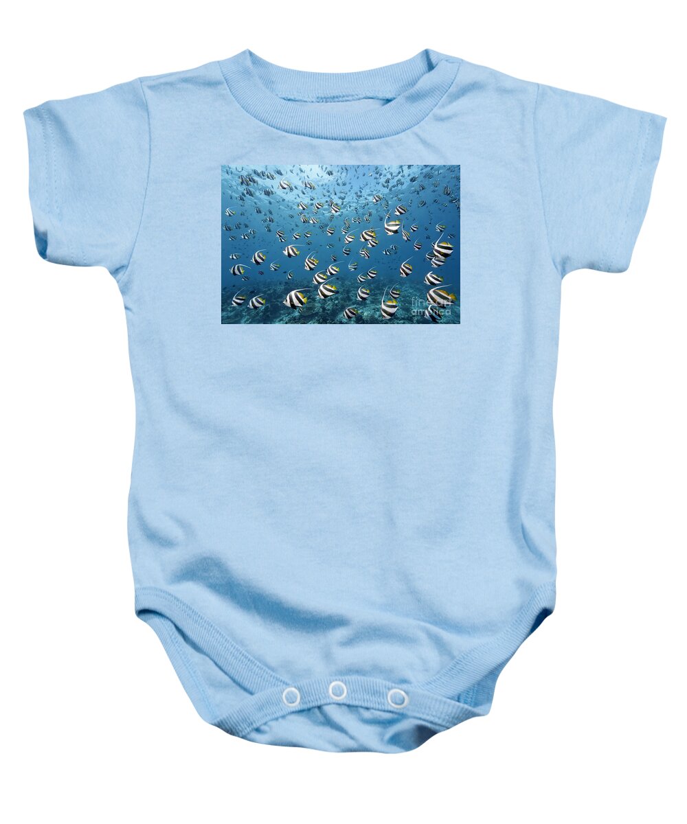 Fish Baby Onesie featuring the photograph Flying High by Norbert Probst