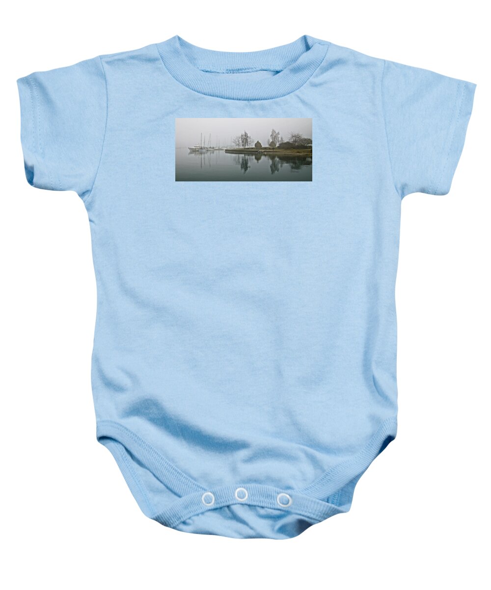 Vancouver Baby Onesie featuring the photograph Foggy Dawn by Cameron Wood