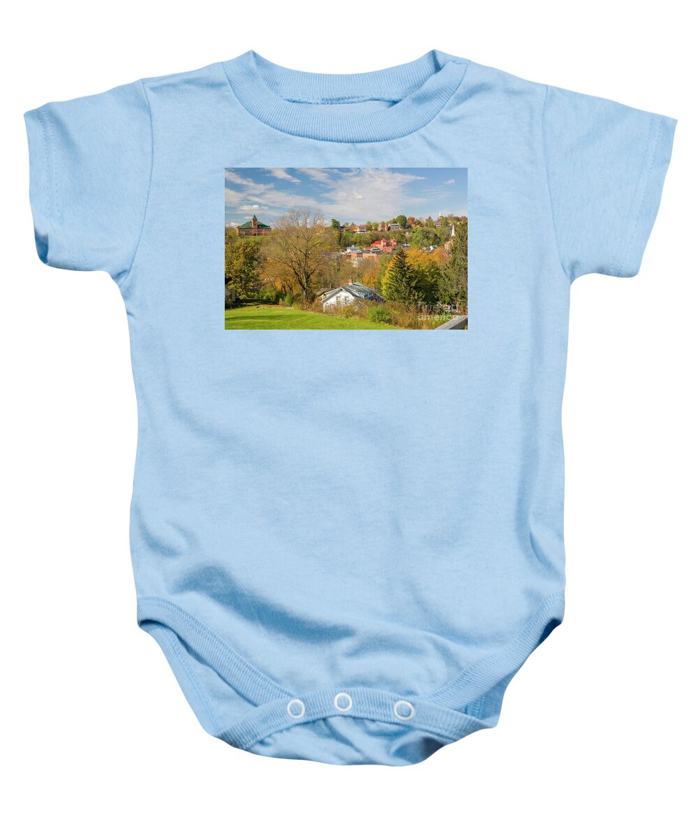 Psi Baby Onesie featuring the photograph Galena Illinois USA by Ohad Shahar