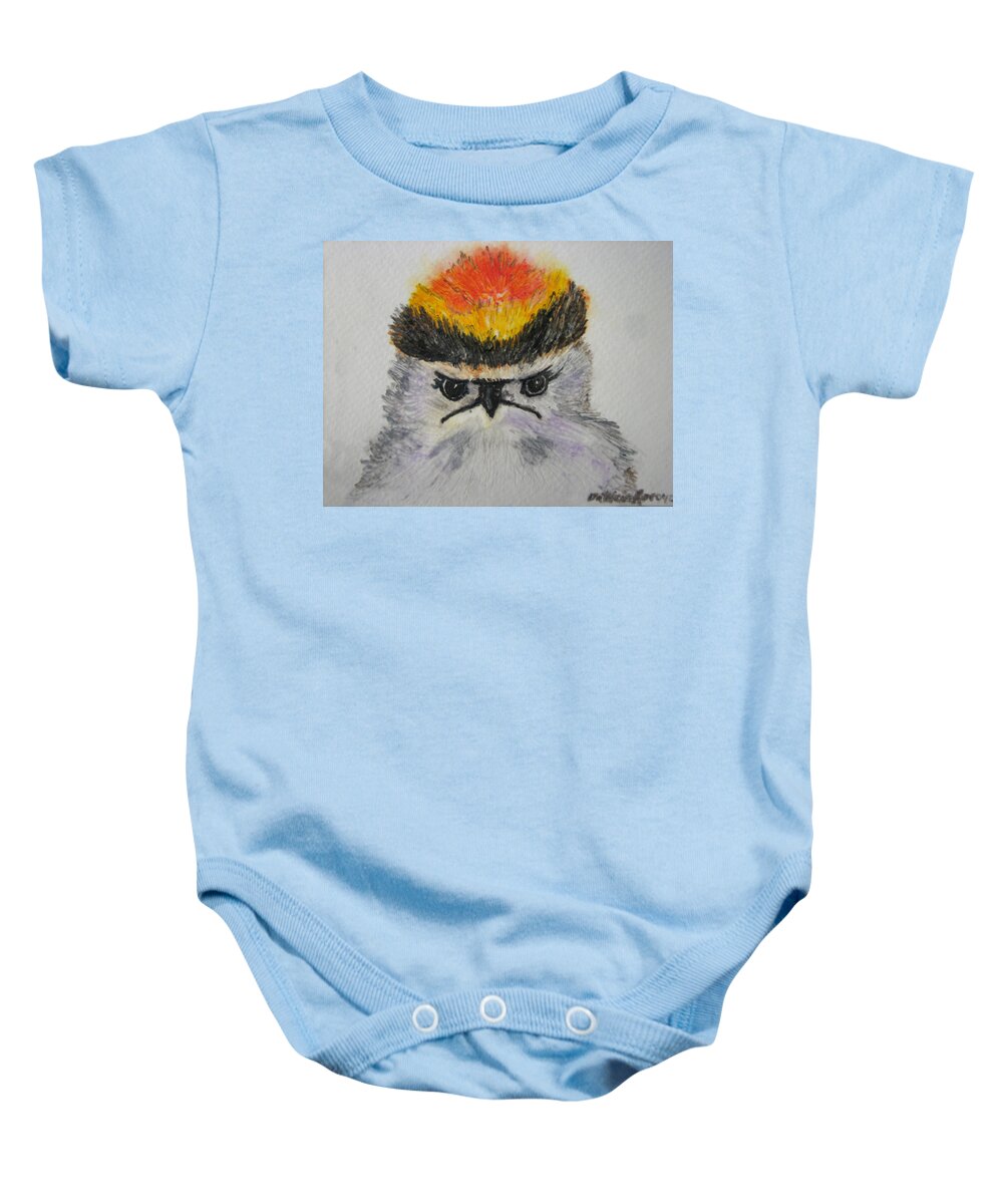 Birds Baby Onesie featuring the painting Garbage Foreman-Lower East End by Patricia Arroyo