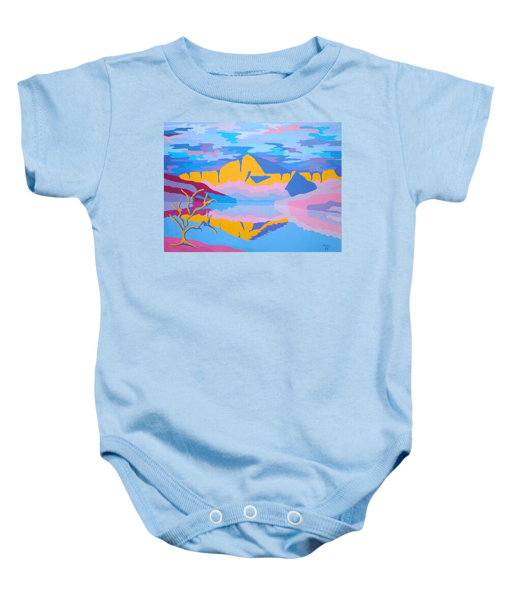 Glacier National Park Baby Onesie featuring the painting Glacier National Park by Paul Larson