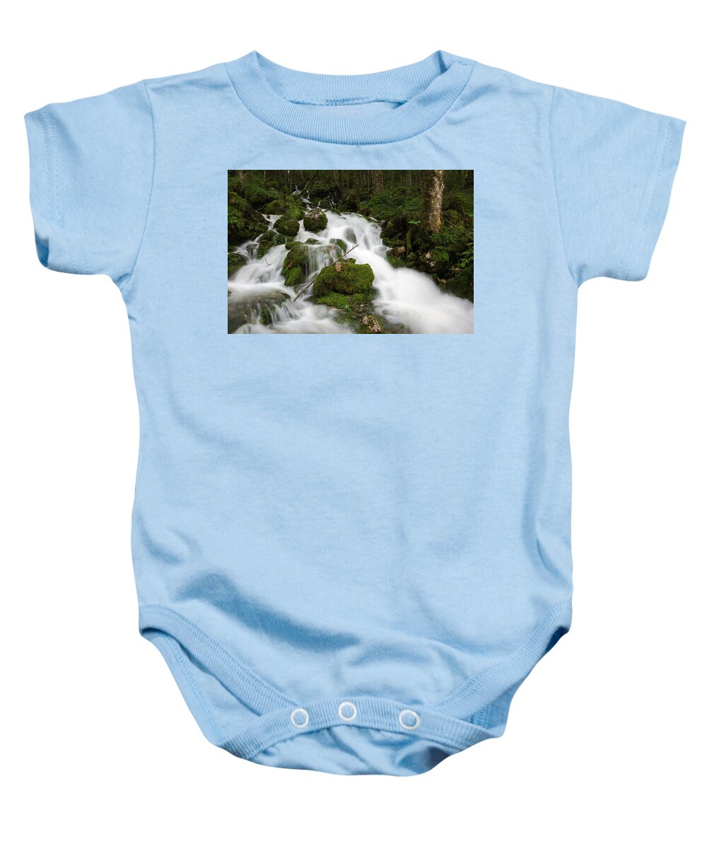 Nature Baby Onesie featuring the photograph Glacier Sources by Andreas Levi