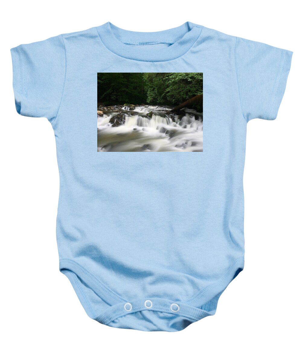 Waterfall Baby Onesie featuring the photograph Go With The Flow by Richie Parks