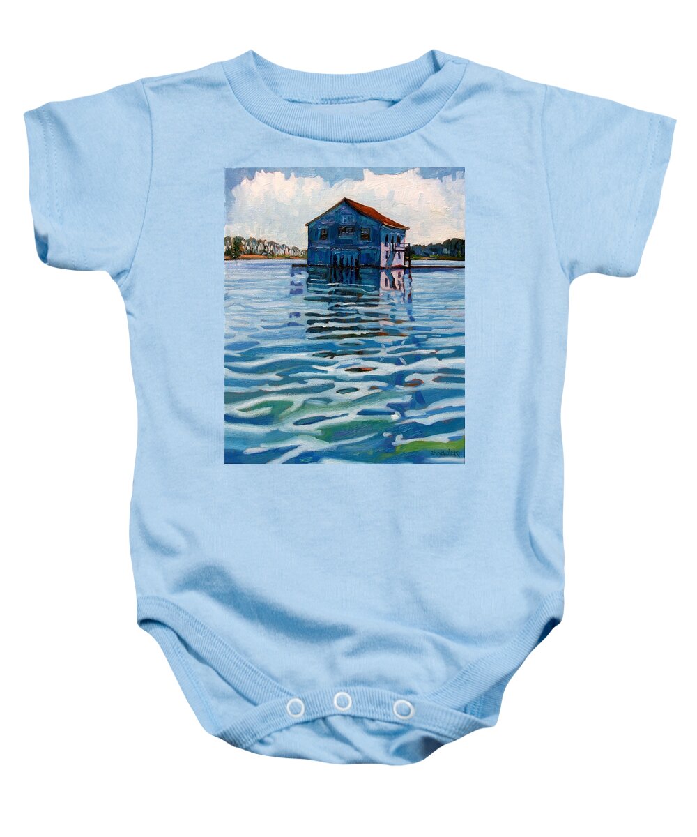 Jones Baby Onesie featuring the painting Gone But Not Forgotten by Phil Chadwick