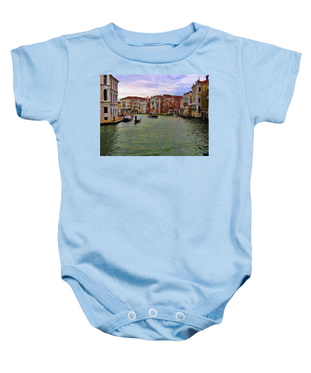 Italy Baby Onesie featuring the photograph Grand Canal, Venice, Italy by Helaine Cummins