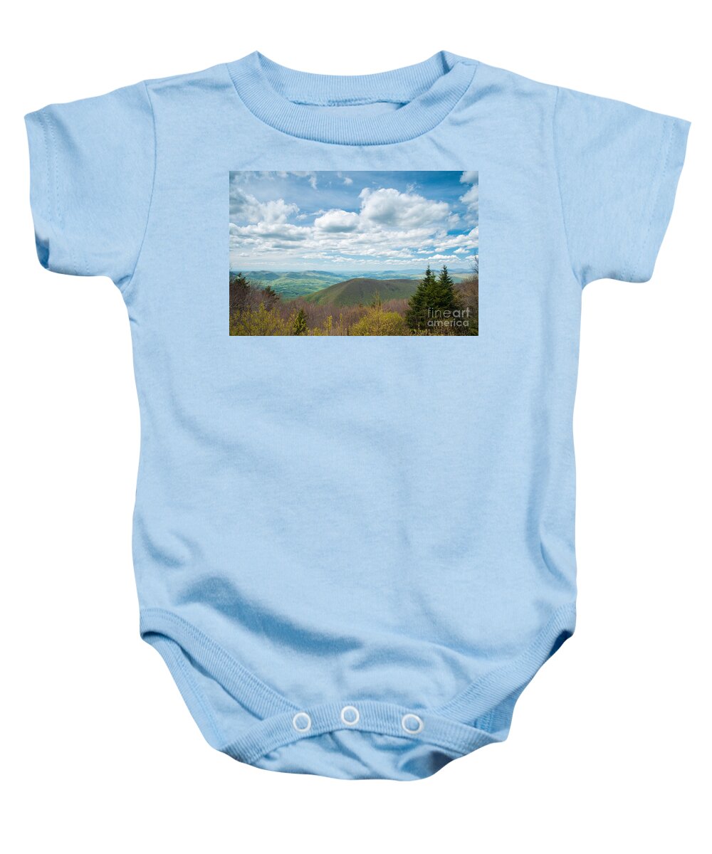 Adams Baby Onesie featuring the photograph Greylock Vista - Berkshires of Western Massachusetts by JG Coleman