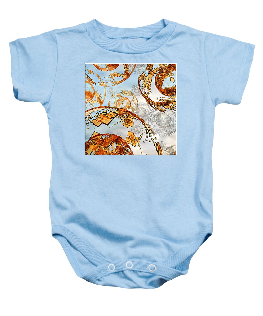 Abstract Baby Onesie featuring the digital art Groboto Experiment 7 by Peter J Sucy