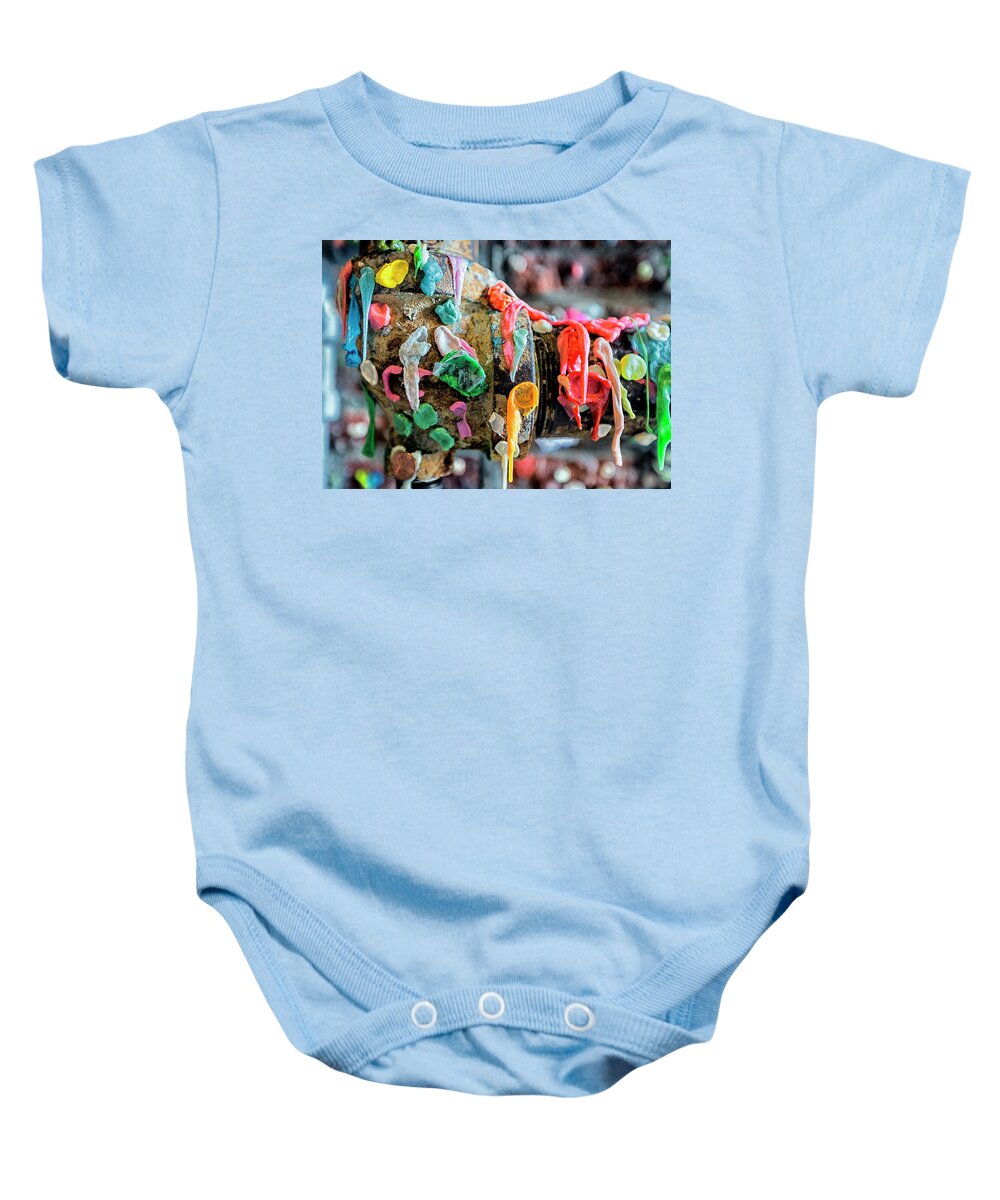 Seattle Baby Onesie featuring the photograph Gummed Up by Stephen Stookey