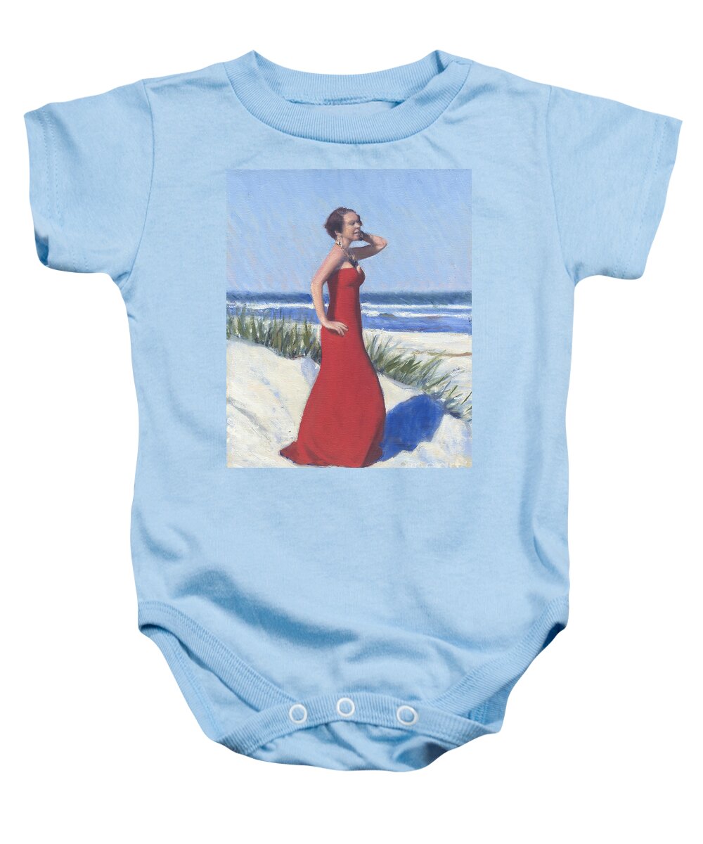 Haley Baby Onesie featuring the painting Haley by Candace Lovely