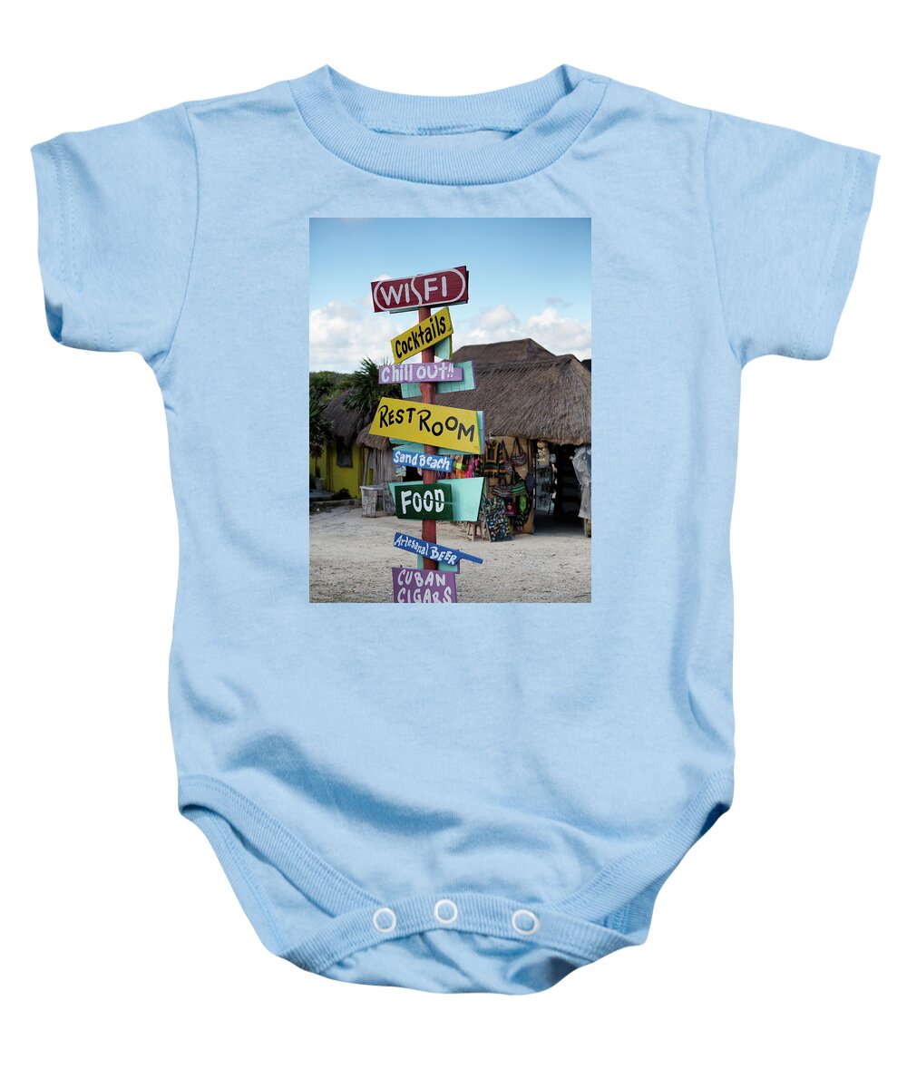 Cozumel Baby Onesie featuring the photograph Here's What's Here 1 by David Buhler