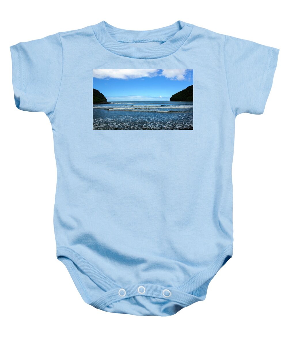 Hidden Cove Baby Onesie featuring the photograph Hidden Cove by Anthony Jones