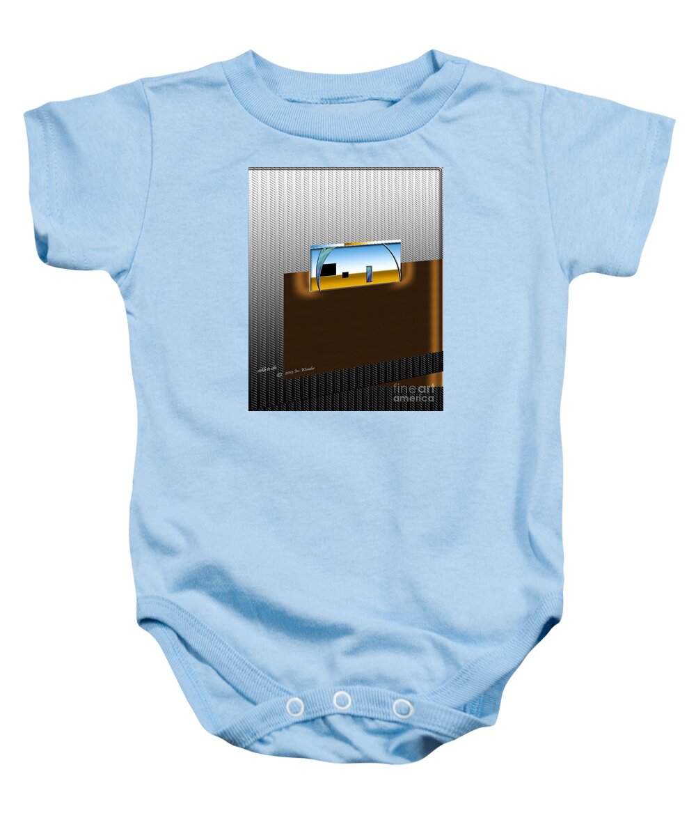 Face Baby Onesie featuring the digital art Inw_20a6111_sickle-to-silo_diag by Kateri Starczewski