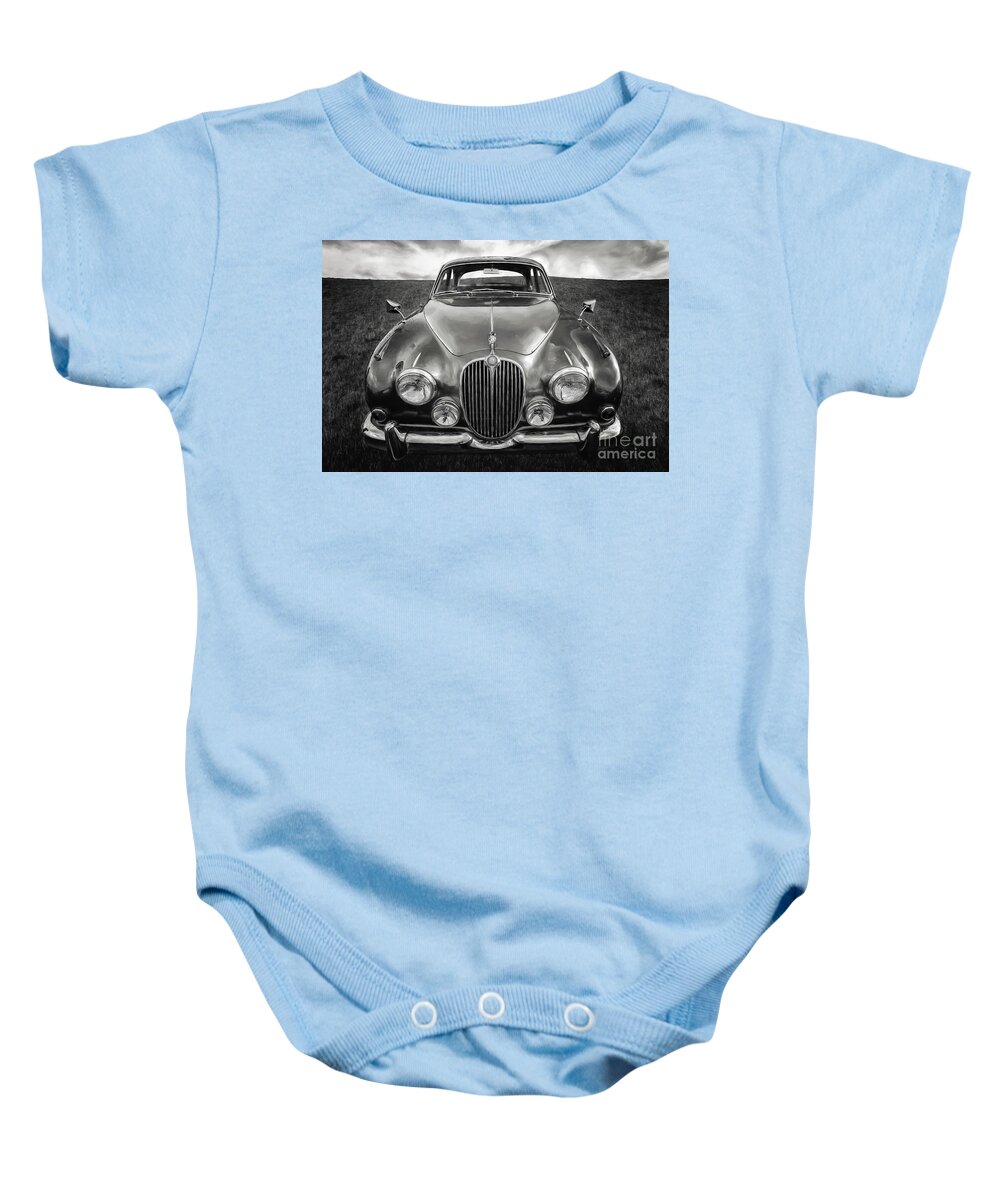 Jag Baby Onesie featuring the photograph Jaguar MK II 3.8 Litre by Adrian Evans