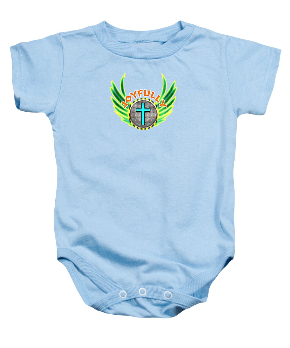 Jesus Baby Onesie featuring the digital art Joyfully by Payet Emmanuel