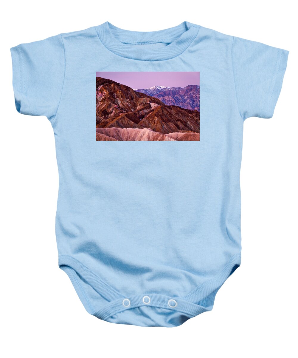 Death Valley Baby Onesie featuring the photograph Just Before Dawn - Death Valley by Stuart Litoff