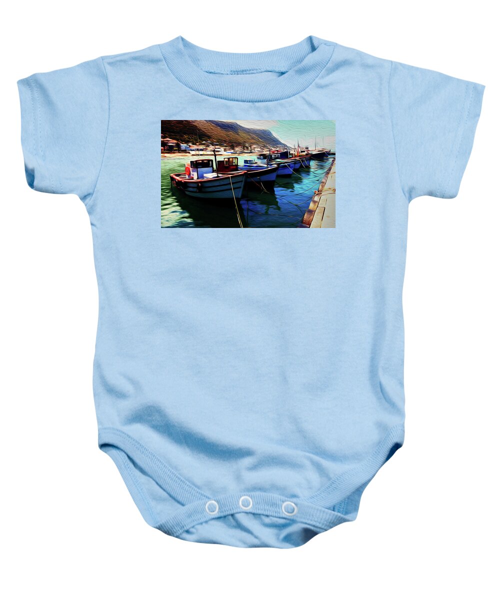  Baby Onesie featuring the digital art Kalk Bay, Cape Town by Vincent Franco