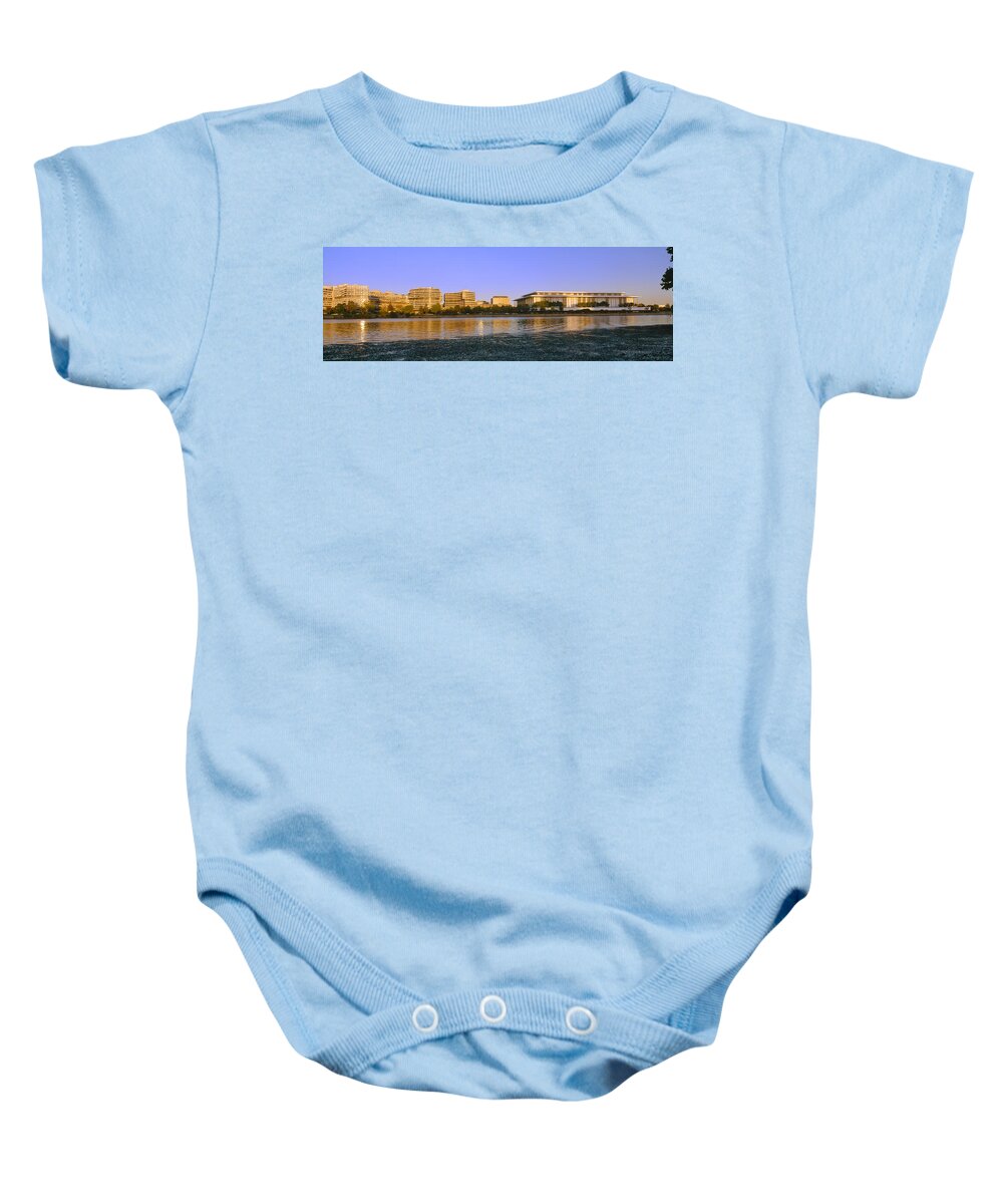 Photography Baby Onesie featuring the photograph Kennedy Center And Watergate Hotel by Panoramic Images