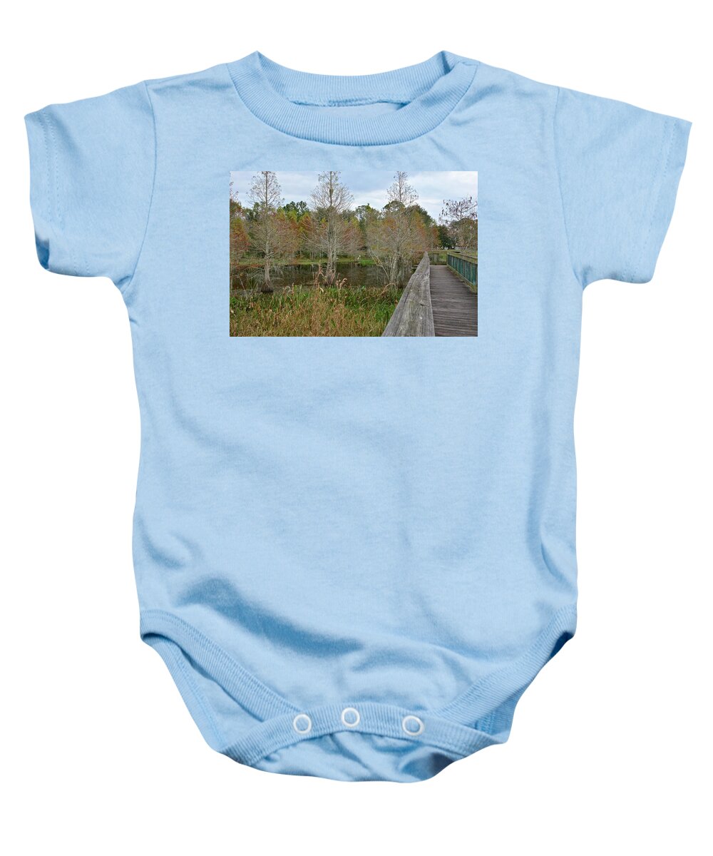 Park Baby Onesie featuring the photograph Lake Howard Park by Carol Bradley