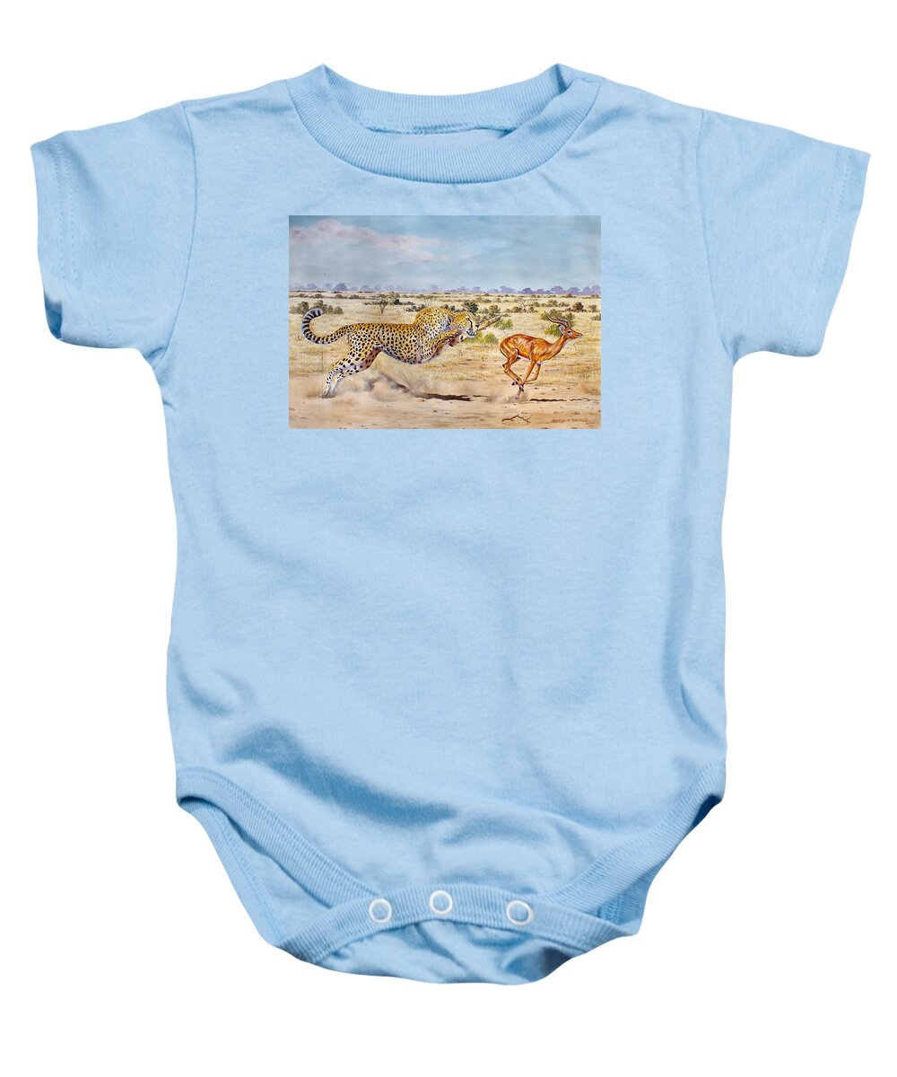 Africa Baby Onesie featuring the painting Life and Death by Joseph Thiongo