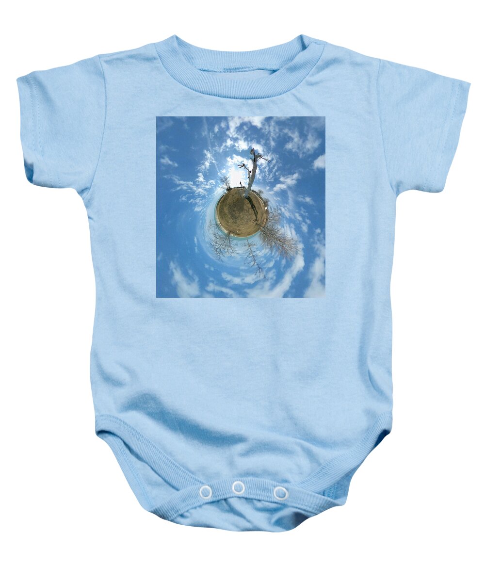 Sky Baby Onesie featuring the photograph Looking Down by Britten Adams
