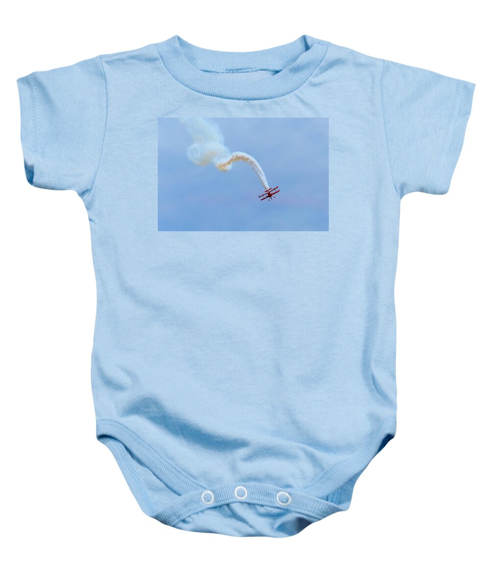 Aircraft Baby Onesie featuring the photograph Loop to Loop by Jack R Perry