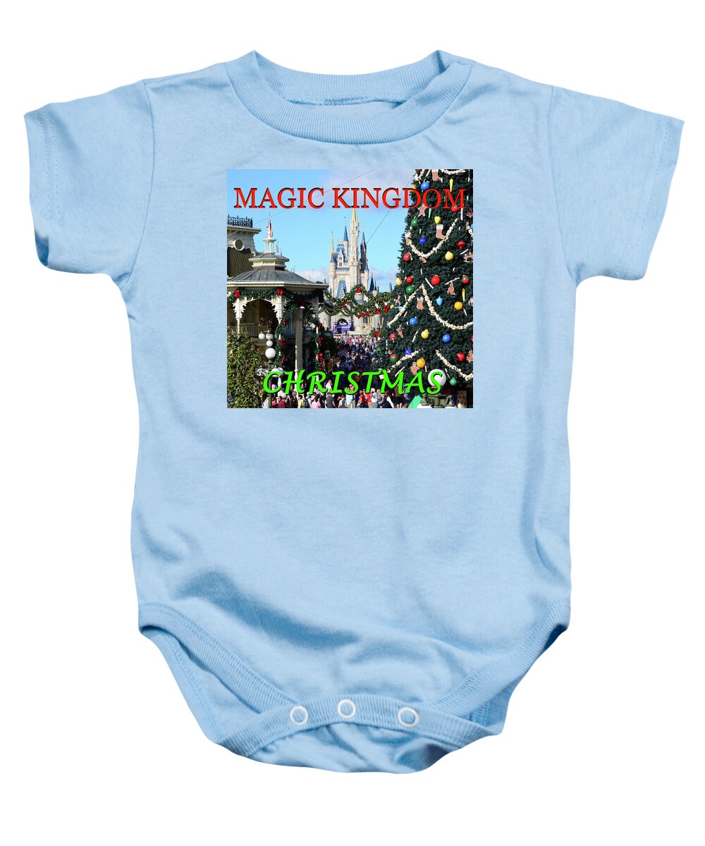 Christmas Baby Onesie featuring the photograph Magic Kingdom Christmas by David Lee Thompson