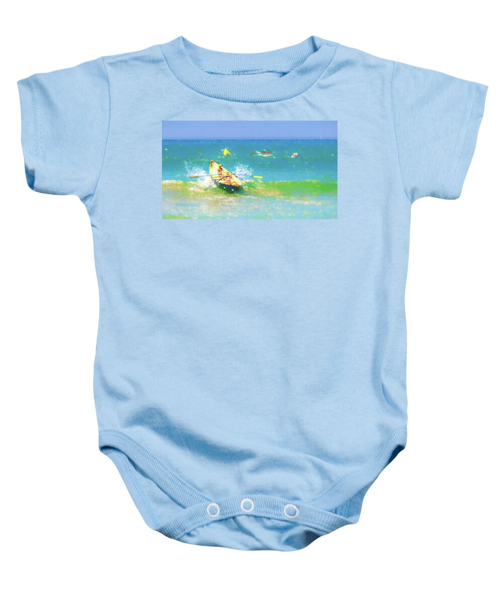 Boat Baby Onesie featuring the digital art Make That Turn by Scott Campbell