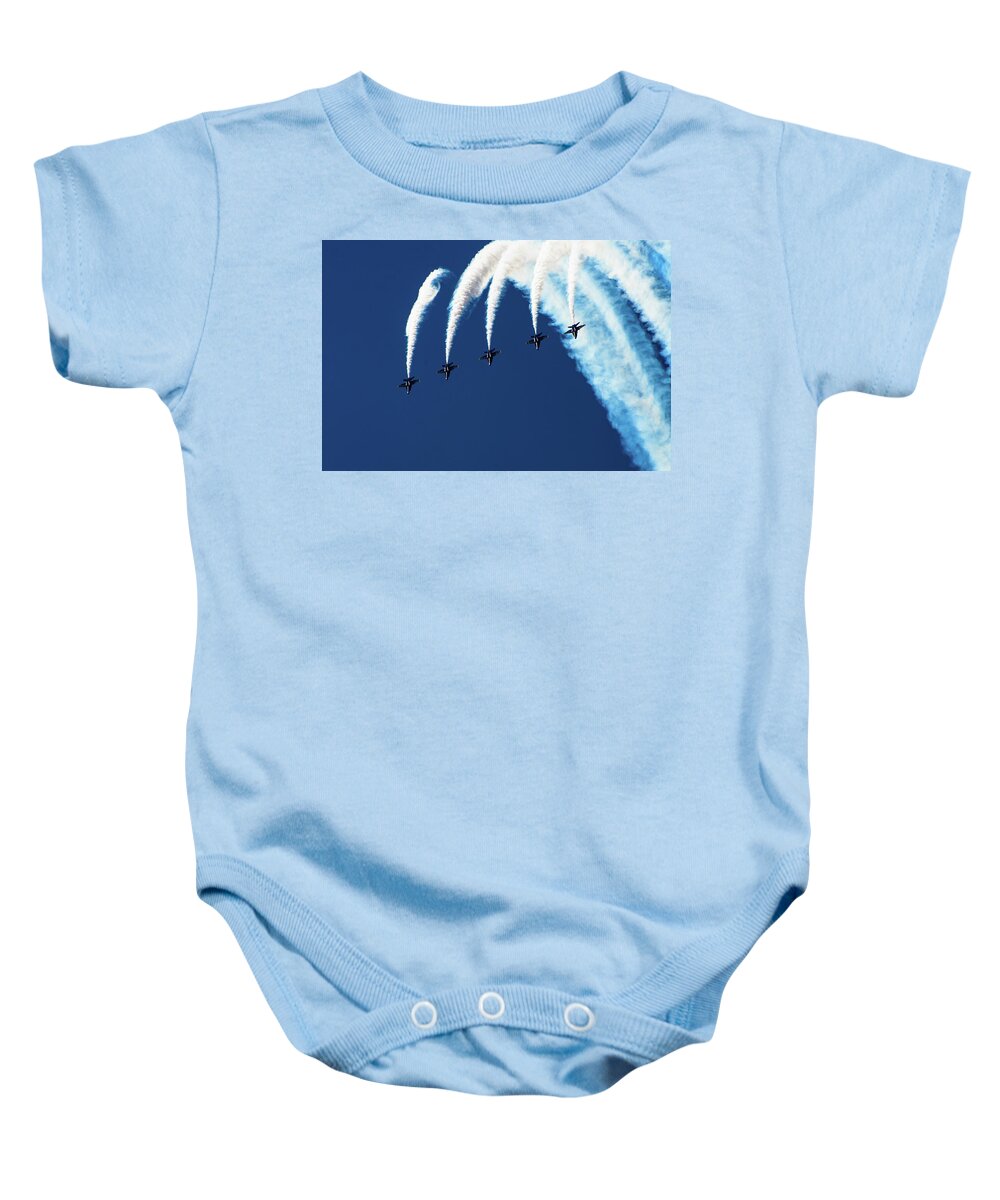 Planes Baby Onesie featuring the photograph Making the Rounds by Raf Winterpacht