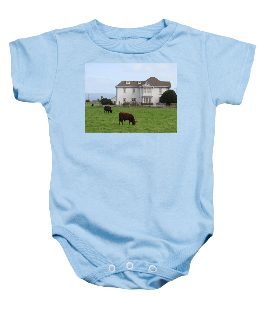 Sky Baby Onesie featuring the photograph Meanwhile by Marilyn Diaz