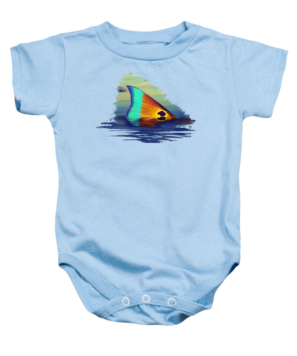 Redfish Baby Onesie featuring the digital art Morning Stroll by Kevin Putman