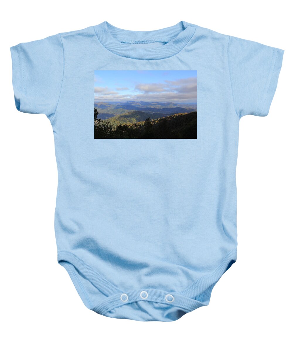 Mountains Baby Onesie featuring the photograph Mountain Landscape 2 by Allen Nice-Webb
