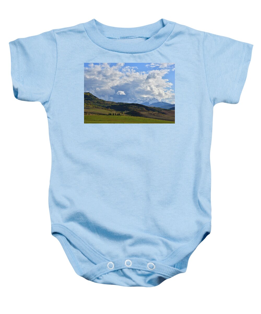 Colorado Baby Onesie featuring the photograph Mt. Wilson from Last Dollar Road by Ray Mathis