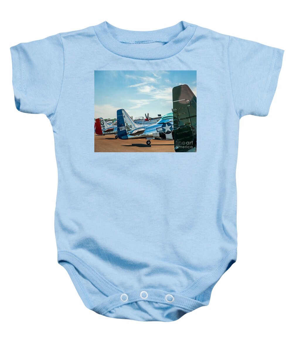 Mustangs Baby Onesie featuring the photograph Mustang Tails by Stephen Whalen