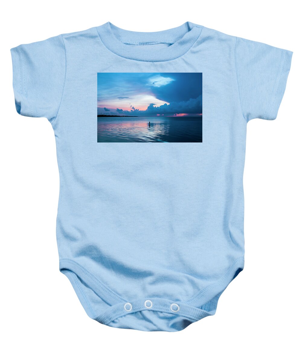 Conch Key Baby Onesie featuring the photograph Now the Day is Over by Ginger Wakem